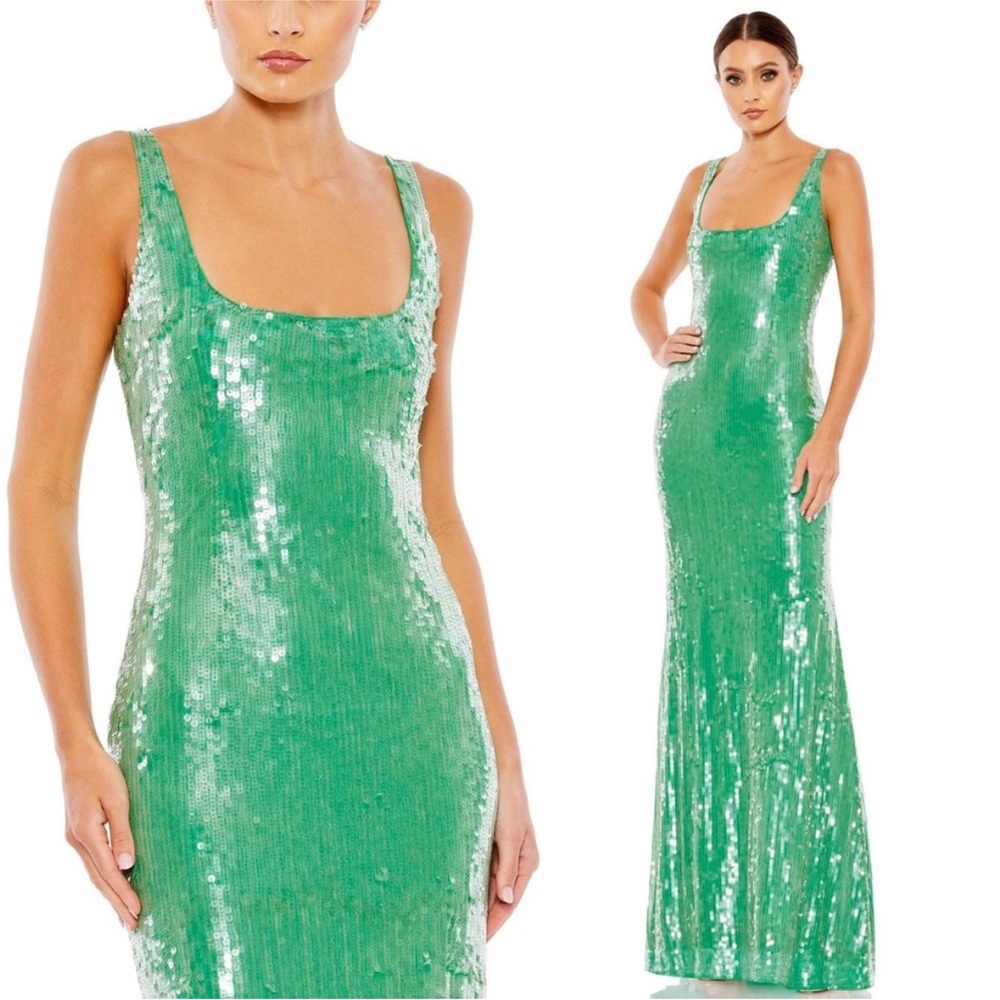 Mac Duggal Jade Sequin Evening Gown